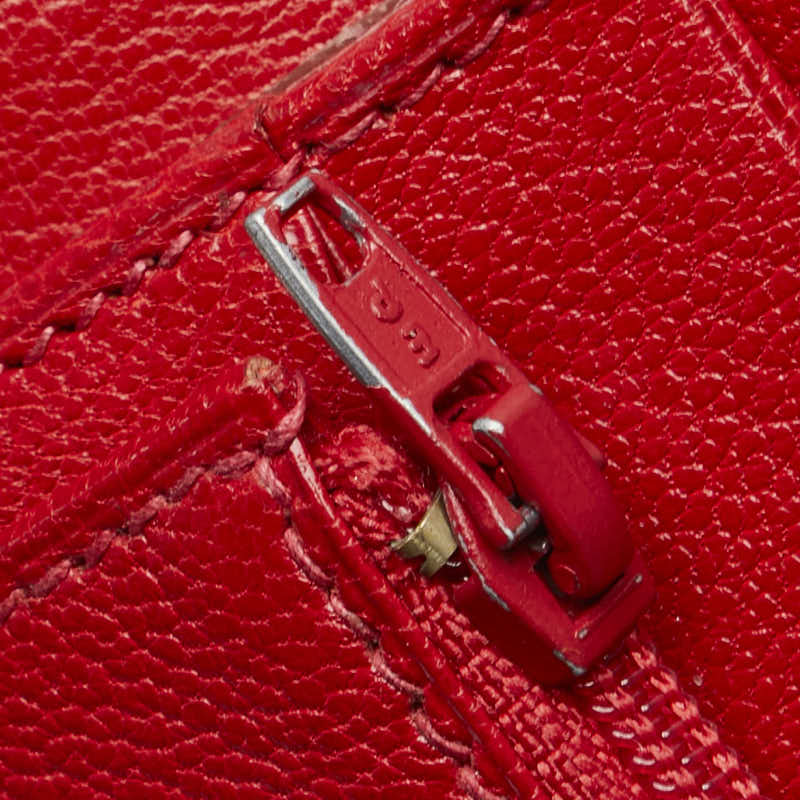 エルメス チャーリー トラベルケース ポーチ レッド リザード レディース HERMES 【中古】
