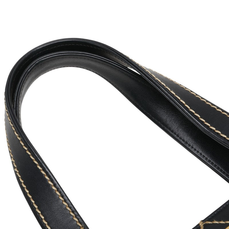 シャネル マトラッセ ワイルドステッチ ココマーク ハンドバッグ トートバッグ ブラック レザー レディース CHANEL 【中古】