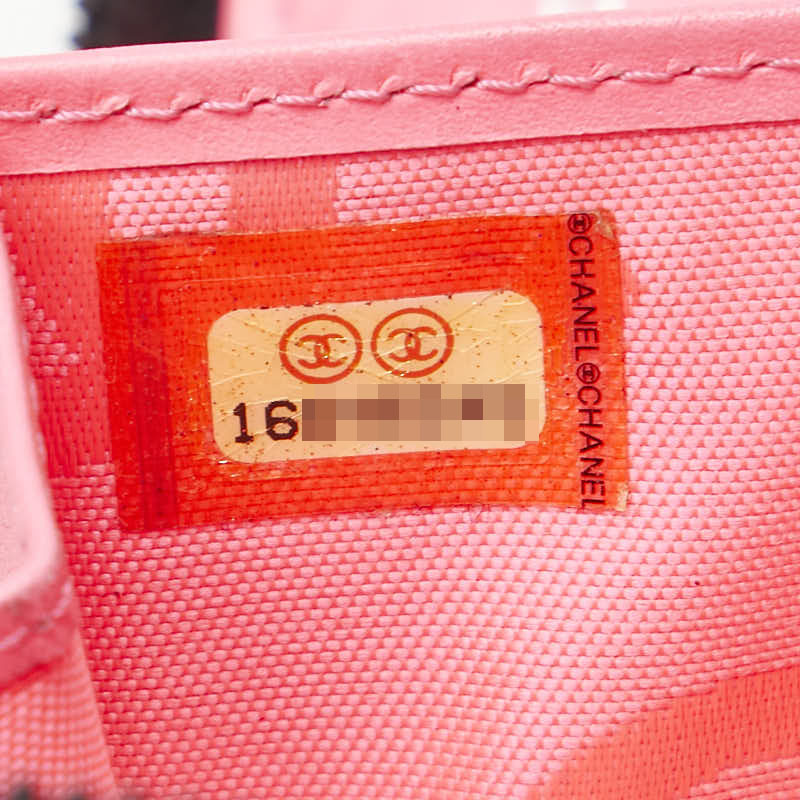 シャネル カンボンライン ココマーク 長財布 ラウンドファスナー ブラック ラムスキン エナメル レディース CHANEL 【中古】