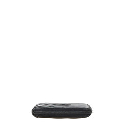 シャネル カンボンライン ココマーク 長財布 ラウンドファスナー ブラック ラムスキン エナメル レディース CHANEL 【中古】