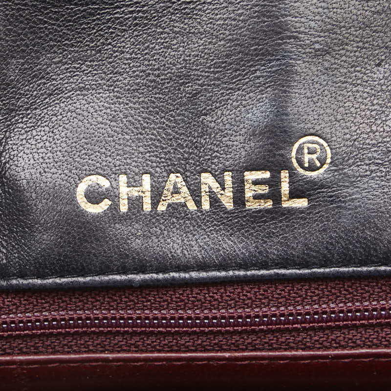 シャネル マトラッセ ココマーク ハンドバッグ ブラック ラムスキン レディース CHANEL 【中古】