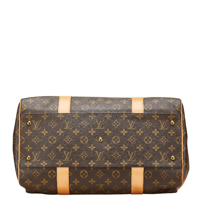 ルイ ヴィトン モノグラム キャリーオール ボストンバッグ トラベルバッグ M40074 ブラウン PVC レザー レディース LOUIS VUITTON 【中古】