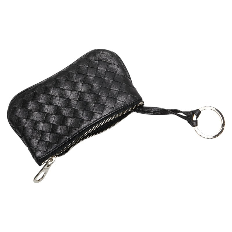 ボッテガヴェネタ イントレチャート コインケース ブラック レザー メンズ BOTTEGAVENETA 【中古】