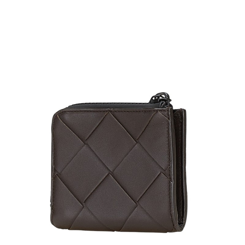 ボッテガヴェネタ マキシイントレチャート コインケース ブラウン レザー メンズ BOTTEGAVENETA 【中古】