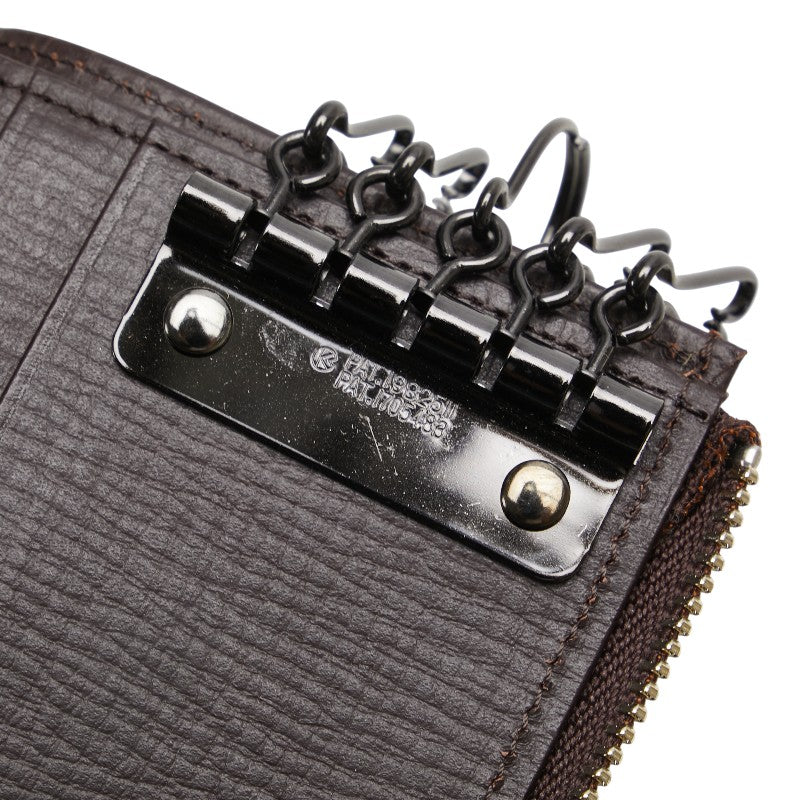 バーバリー ノバチェック 二つ折り財布 キーケース ブラウン レザー メンズ BURBERRY 【中古】