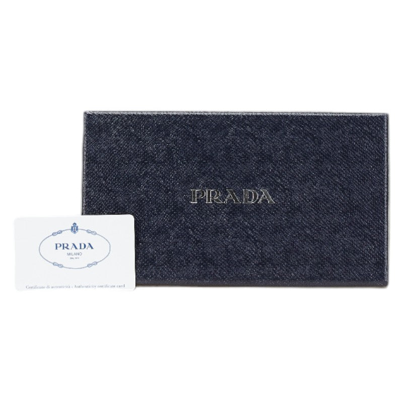 プラダ 長財布 1MH132 レッド レザー レディース PRADA 【中古】