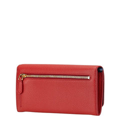 プラダ 長財布 1MH132 レッド レザー レディース PRADA 【中古】