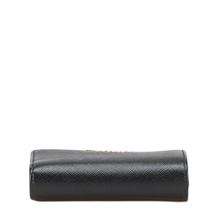 プラダ 二つ折り財布 1ML018 ブラック レザー レディース PRADA 【中古】