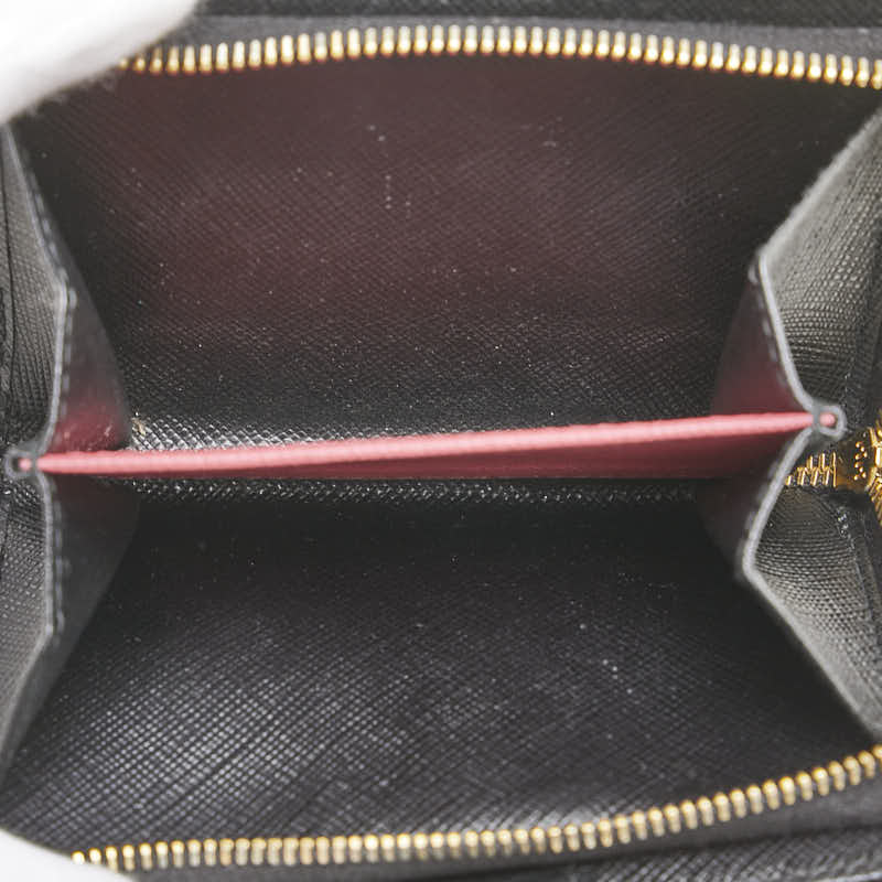 プラダ 二つ折り財布 1ML018 ブラック レザー レディース PRADA 【中古】