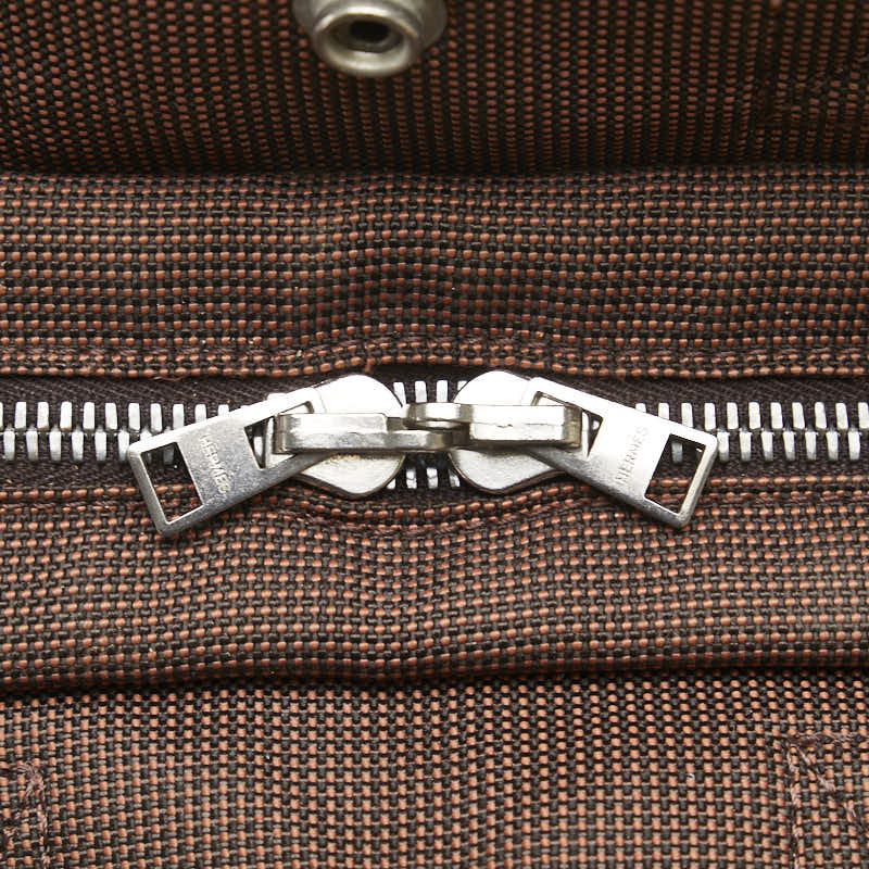 エルメス エールライン トートPM ハンドバッグ トートバッグ ブラウン キャンバス レディース HERMES 【中古】