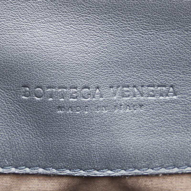 ボッテガヴェネタ イントレチャート ビジネスバッグ ブリーフケース グレー レザー メンズ BOTTEGAVENETA 【中古】