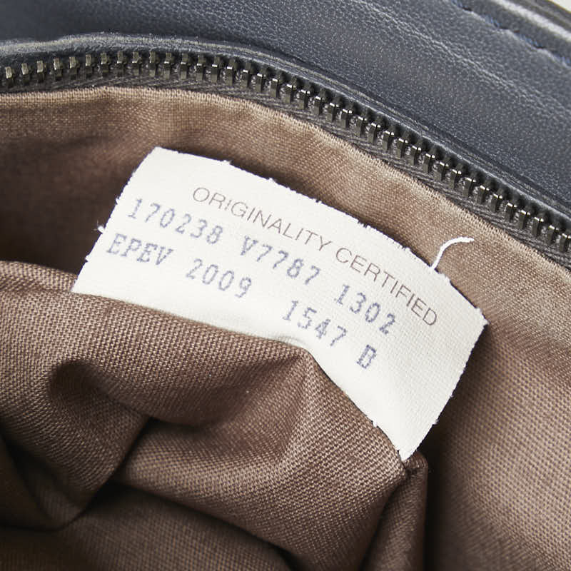 ボッテガヴェネタ イントレチャート ビジネスバッグ ブリーフケース グレー レザー メンズ BOTTEGAVENETA 【中古】