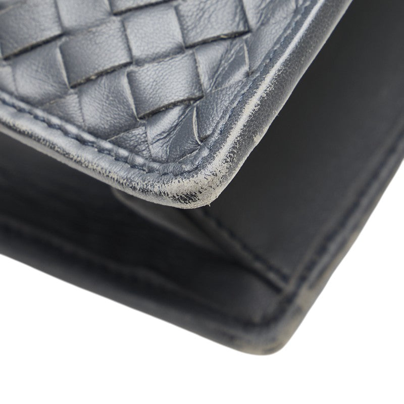 ボッテガヴェネタ イントレチャート ビジネスバッグ ブリーフケース グレー レザー メンズ BOTTEGAVENETA 【中古】
