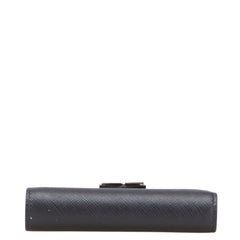 プラダ 三角ロゴプレート 二つ折り財布 ブラック サフィアーノ レザー レディース PRADA 【中古】