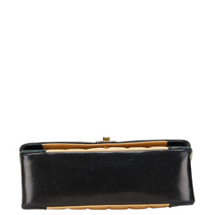 シャネル マドモアゼル ココマーク シングルフラップ チェーン ショルダーバッグ ベージュ ブラック ラムスキン レディース CHANEL 【中古】