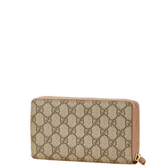 グッチ GGマーモント ラウンドファスナー 長財布 456117 ベージュ レザー PVC レディース GUCCI 【中古】