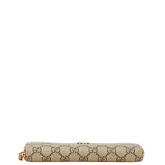 グッチ GGマーモント ラウンドファスナー 長財布 456117 ベージュ レザー PVC レディース GUCCI 【中古】