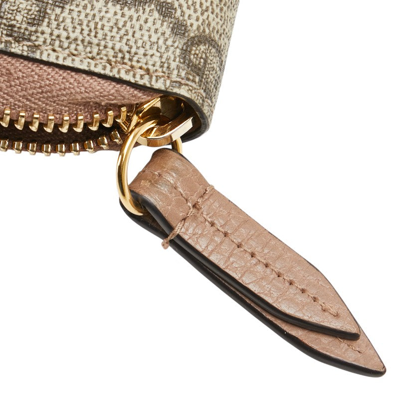 グッチ GGマーモント ラウンドファスナー 長財布 456117 ベージュ レザー PVC レディース GUCCI 【中古】