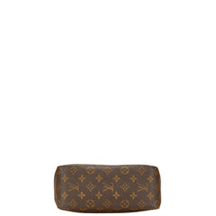 ルイ ヴィトン モノグラム ルーピングMM ショルダーバッグ ハンドバッグ M51146 ブラウン PVC レザー レディース LOUIS VUITTON 【中古】