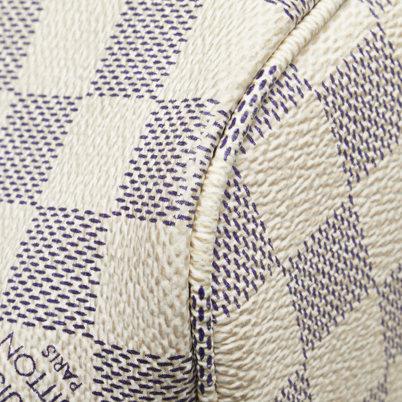 ルイ ヴィトン ダミエ アズール ネヴァーフルPM トートバッグ ショルダーバッグ N51110 ホワイト PVC レザー レディース LOUIS VUITTON 【中古】