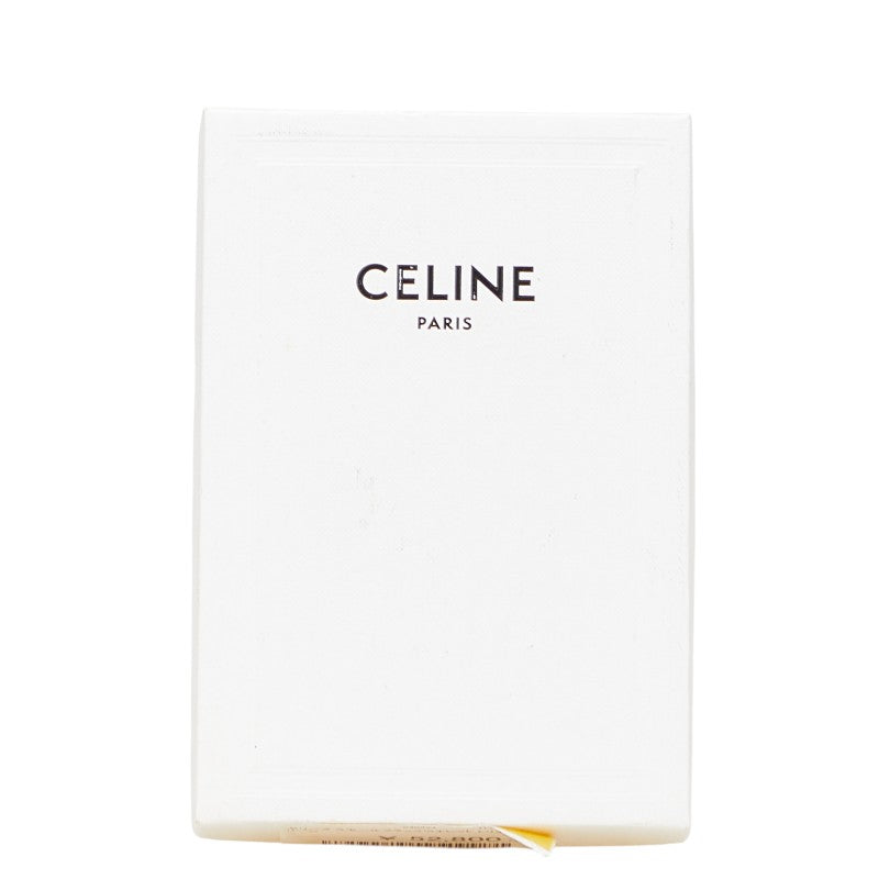 セリーヌ トリオンフ スモール 二つ折り財布 グリーン ブルー レザー レディース CELINE 【中古】