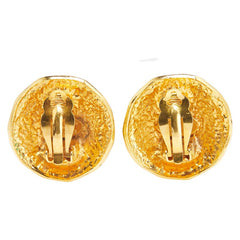 シャネル ヴィンテージ ココマーク カンボン 盾 モチーフ イヤリング ゴールド メッキ レディース CHANEL 【中古】