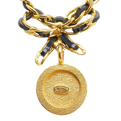 シャネル ヴィンテージ コイン リボン ラインストーン チョーカー ネックレス ゴールド メッキ レディース CHANEL 【中古】