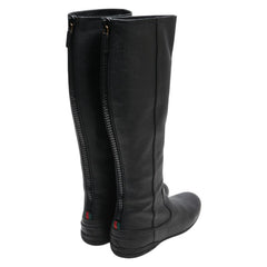 グッチ シェリーライン ロングブーツ サイズ：36.5 317050 ブラック レザー レディース GUCCI 【中古】