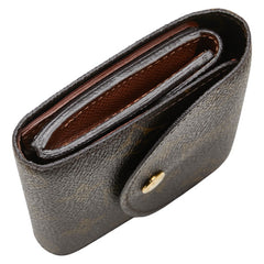 ルイ ヴィトン モノグラム ポルトフォイユ エレーヌ 三つ折り財布 M60253 ブラウン PVC レザー レディース LOUIS VUITTON 【中古】