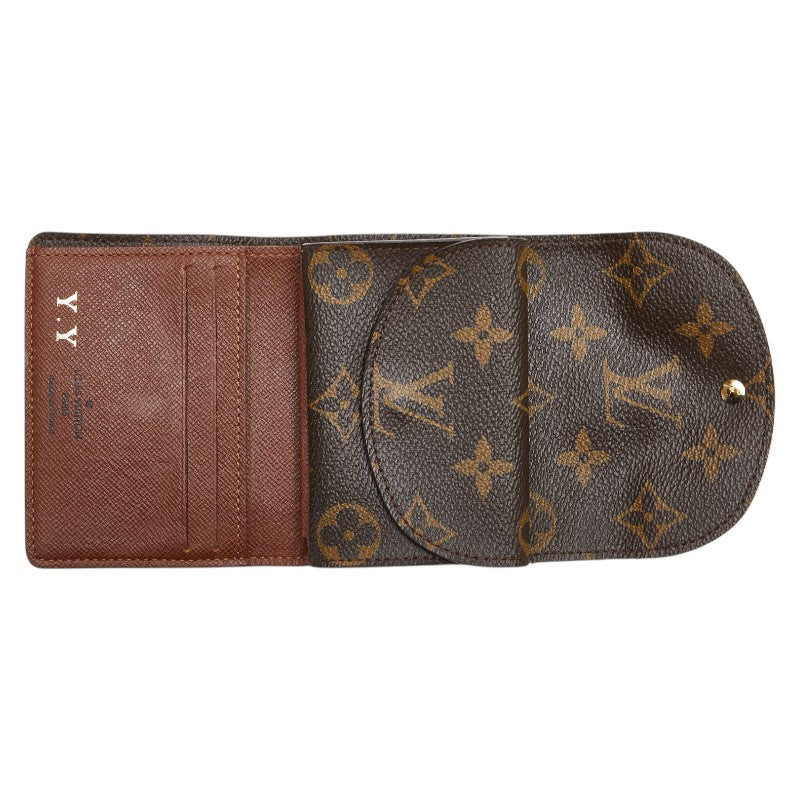 ルイ ヴィトン モノグラム ポルトフォイユ エレーヌ 三つ折り財布 M60253 ブラウン PVC レザー レディース LOUIS VUITTON 【中古】