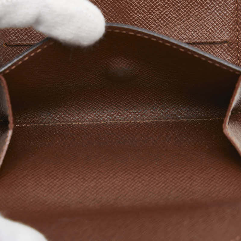 ルイ ヴィトン モノグラム ポルトフォイユ エレーヌ 三つ折り財布 M60253 ブラウン PVC レザー レディース LOUIS VUITTON 【中古】