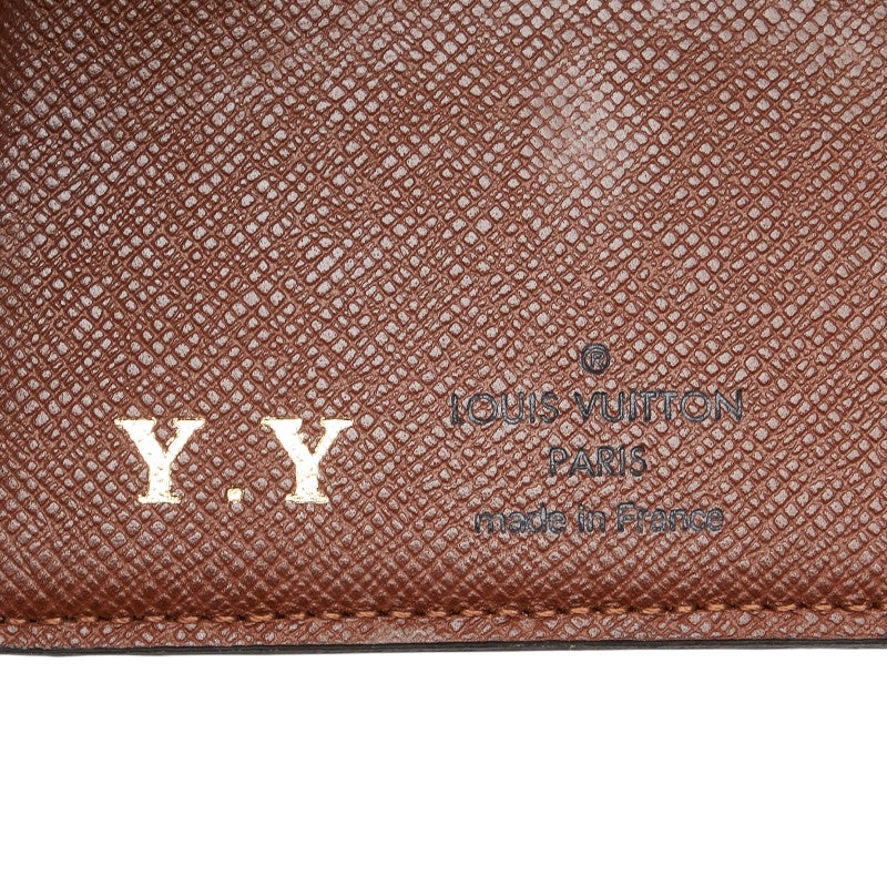 ルイ ヴィトン モノグラム ポルトフォイユ エレーヌ 三つ折り財布 M60253 ブラウン PVC レザー レディース LOUIS VUITTON 【中古】