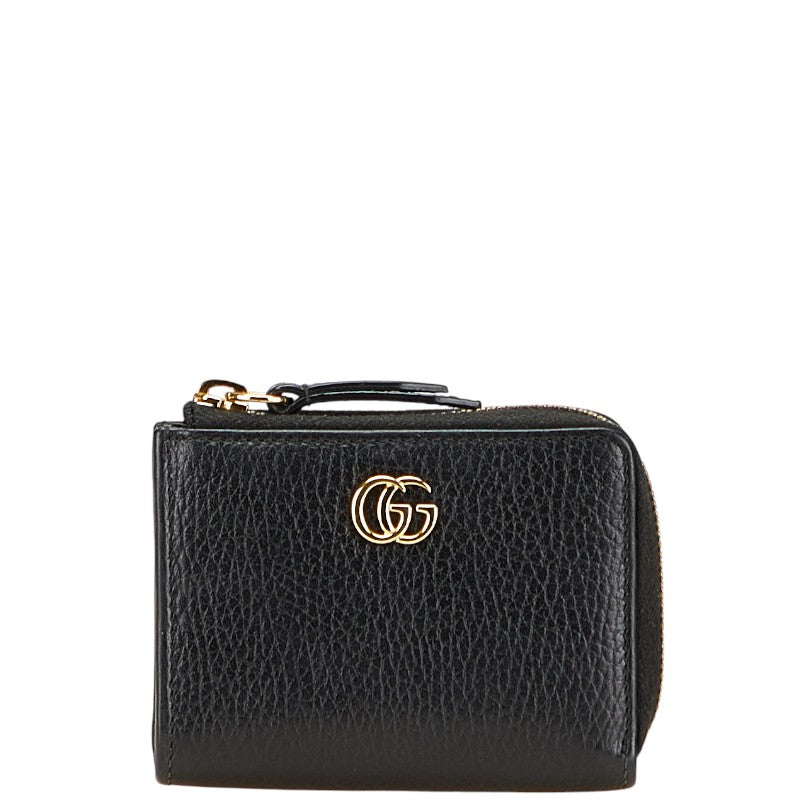 グッチ GGマーモント L字ファスナー コインケース 644406 ブラック レザー レディース GUCCI 【中古】