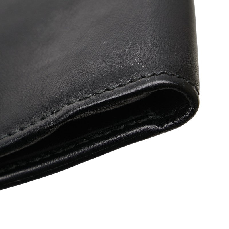 バレンシアガ Bロゴ 三つ折り財布 ショルダーウォレット 580037 ブラック レザー メンズ BALENCIAGA 【中古】