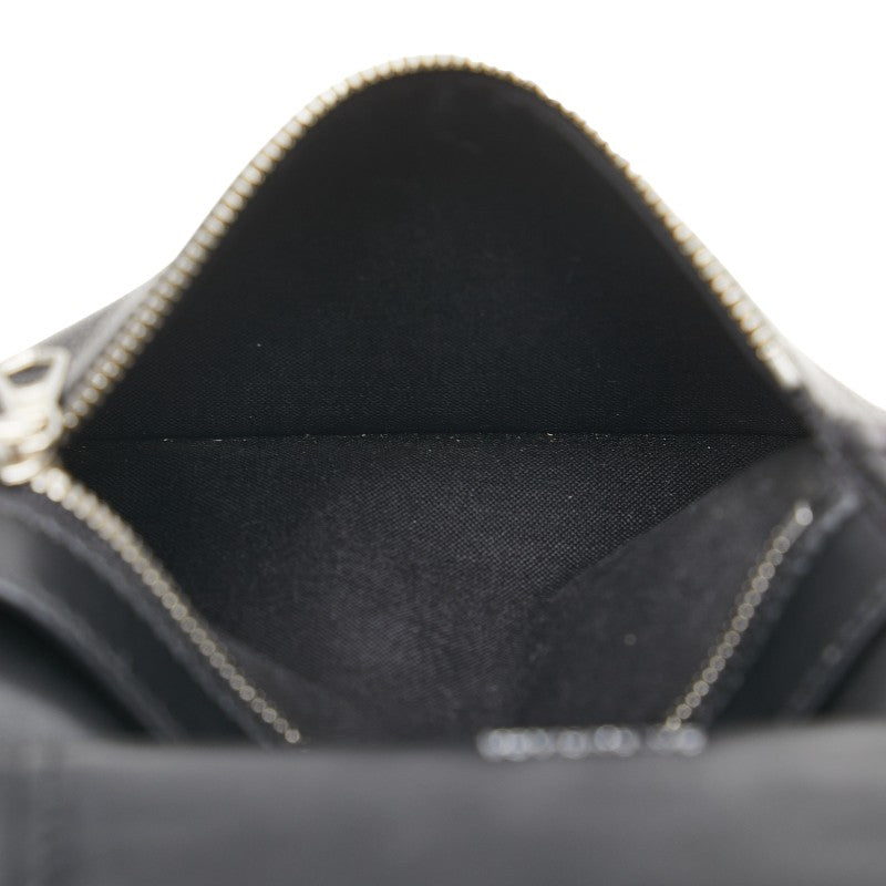 バレンシアガ Bロゴ 三つ折り財布 ショルダーウォレット 580037 ブラック レザー メンズ BALENCIAGA 【中古】