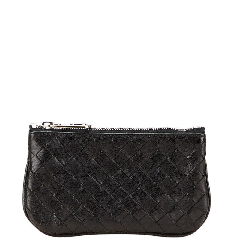 ボッテガヴェネタ イントレチャート コインケース ブラック レザー メンズ BOTTEGAVENETA 【中古】