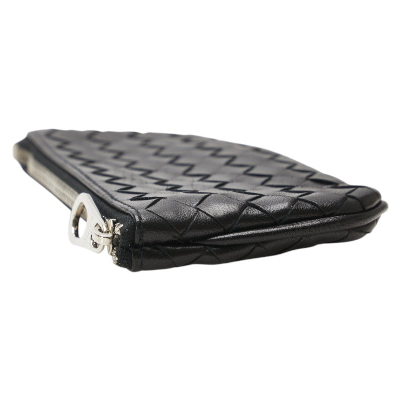 ボッテガヴェネタ イントレチャート コインケース ブラック レザー メンズ BOTTEGAVENETA 【中古】