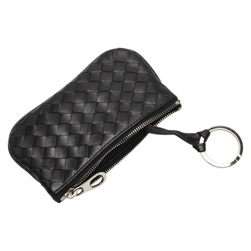 ボッテガヴェネタ イントレチャート コインケース ブラック レザー メンズ BOTTEGAVENETA 【中古】