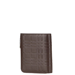 バーバリー チェック 二つ折り財布 キーケース ブラウン レザー レディース BURBERRY 【中古】