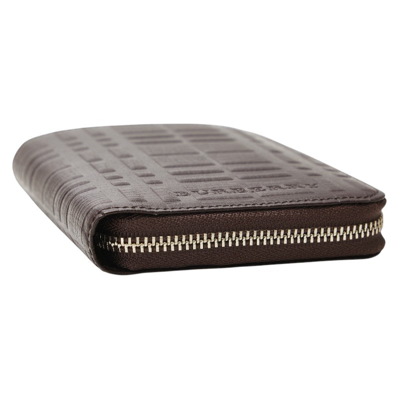 バーバリー チェック 二つ折り財布 キーケース ブラウン レザー レディース BURBERRY 【中古】
