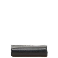 プラダ サフィアーノ 二つ折り財布 1ML018 ブラック レザー レディース PRADA 【中古】