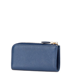 プラダ キーケース コインケース ブルー レザー レディース PRADA 【中古】