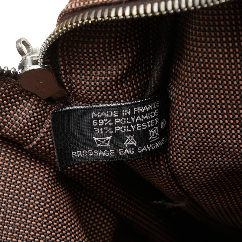 エルメス エールライン トートMM トートバッグ ハンドバッグ ブラウン キャンバス レディース HERMES 【中古】
