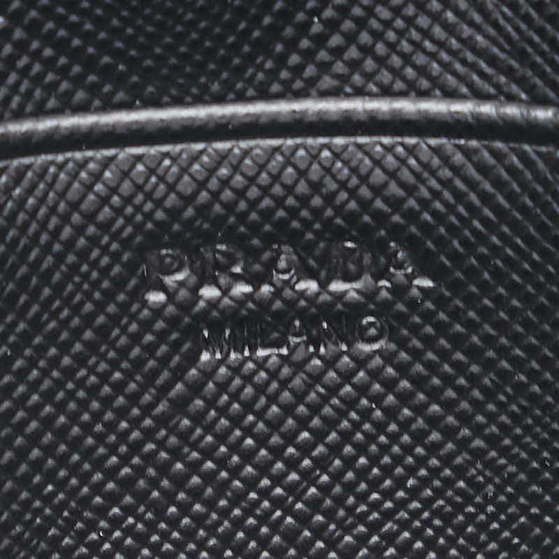 プラダ サフィアーノ カードケース 名刺入れ 1M1439 ブラック レザー レディース PRADA 【中古】
