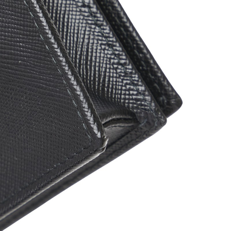 プラダ サフィアーノ カードケース 名刺入れ 1M1439 ブラック レザー レディース PRADA 【中古】