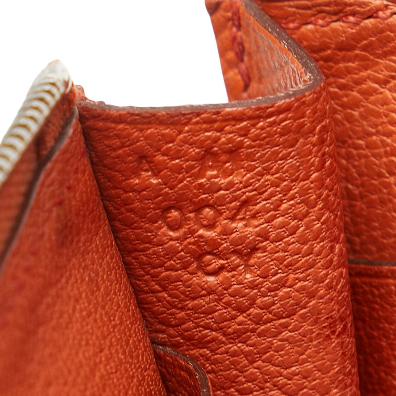 エルメス リミックスID L字ファスナー コインケース コインパース オレンジ ヴォーエプソン レディース HERMES 【中古】