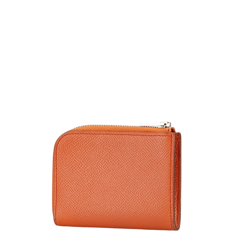 エルメス リミックスID L字ファスナー コインケース コインパース オレンジ ヴォーエプソン レディース HERMES 【中古】