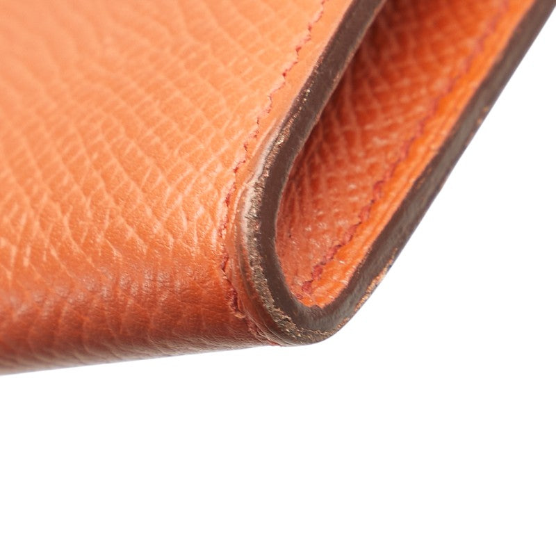 エルメス リミックスID L字ファスナー コインケース コインパース オレンジ ヴォーエプソン レディース HERMES 【中古】