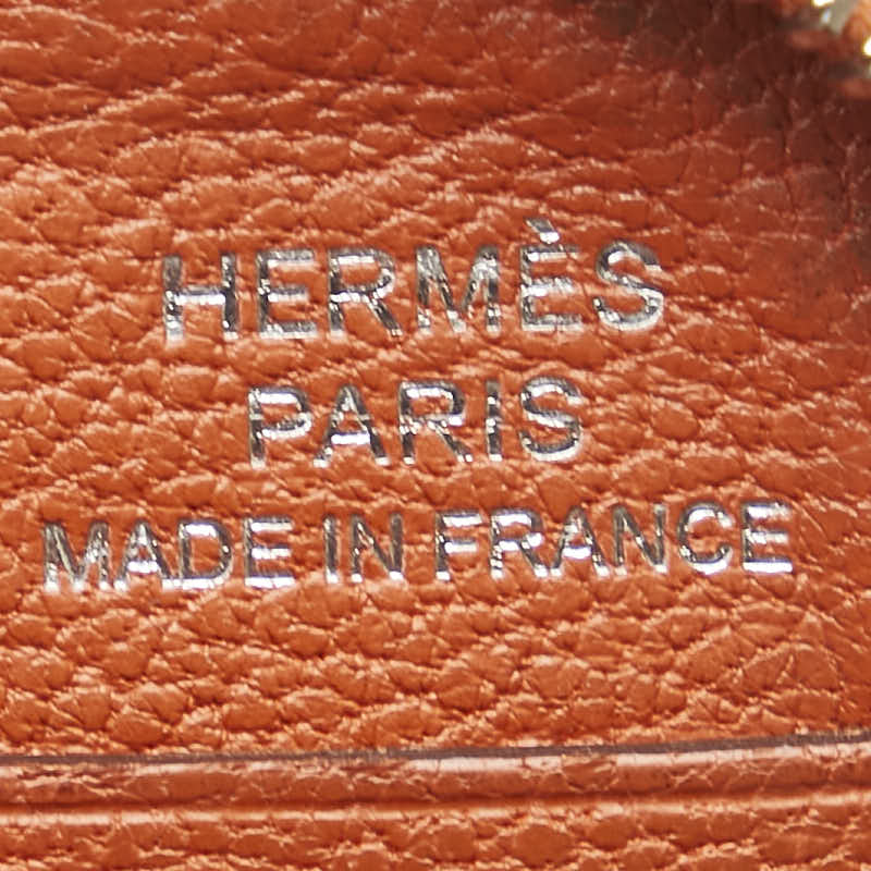 エルメス リミックスID L字ファスナー コインケース コインパース オレンジ ヴォーエプソン レディース HERMES 【中古】
