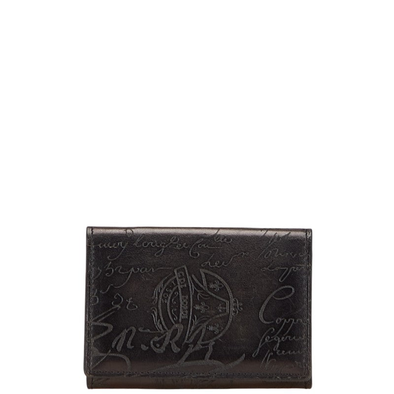 ベルルッティ カリグラフィ カードケース ブラック レザー メンズ Berluti 【中古】